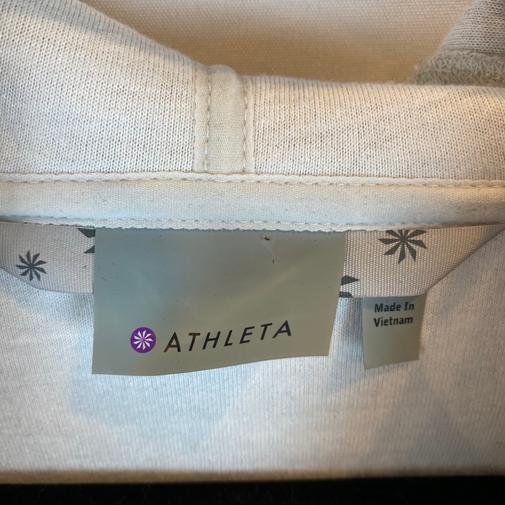 Athleta Fuse Cropped Jacket Hoodie Gray - Picture 5 of 6